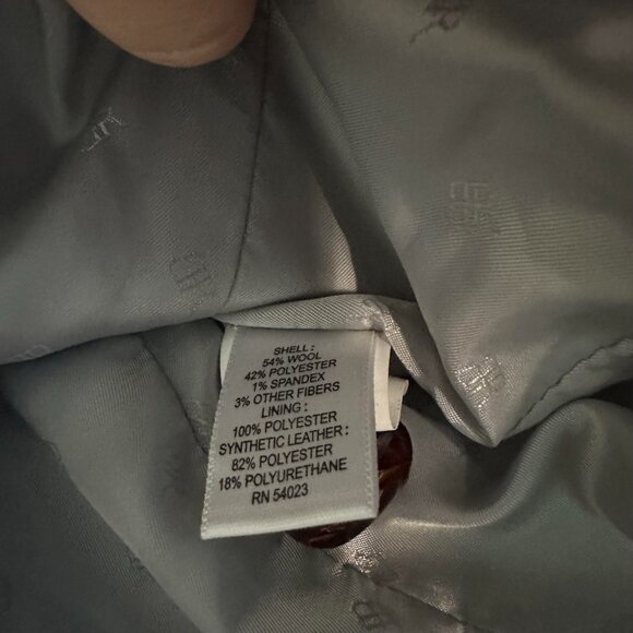 Banana Republic Wool Blend Elbow Patch Schoolboy Blazer Jacket - 2 Tall - Picture 6 of 9